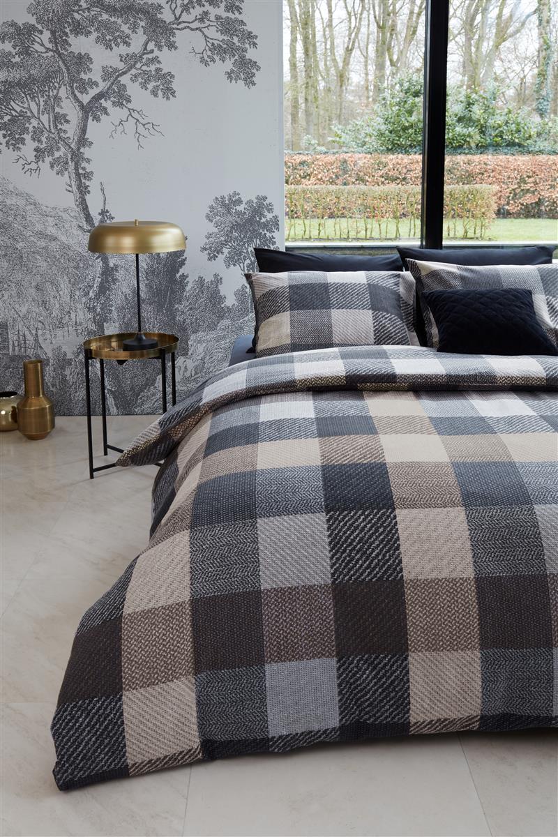 Beddinghouse Dekbedovertrek Flanel Beckett Grey