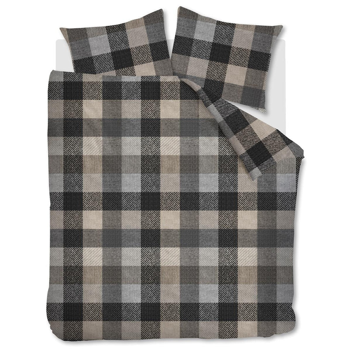 Beddinghouse Dekbedovertrek Flanel Beckett Grey