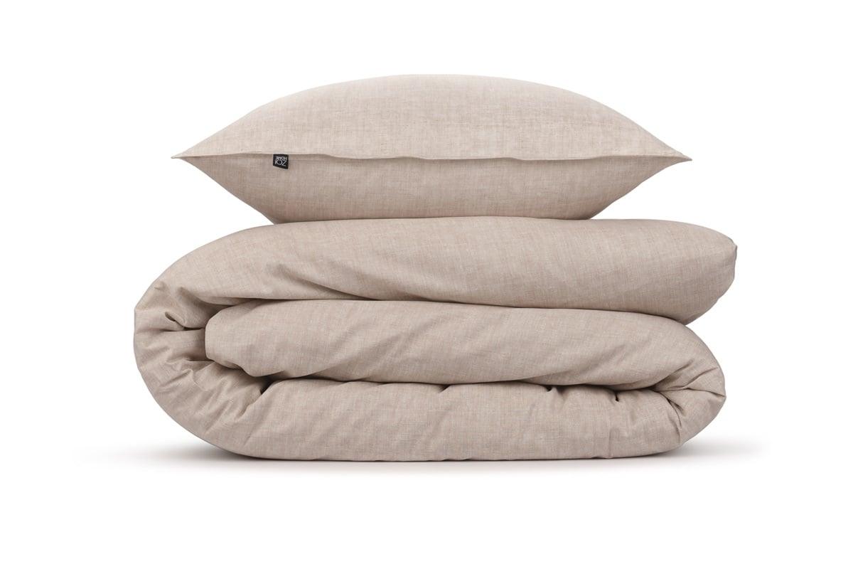 Zo Home Dekbedovertrek Lino Sandy Beige Katoen - Bedtextielonline.be