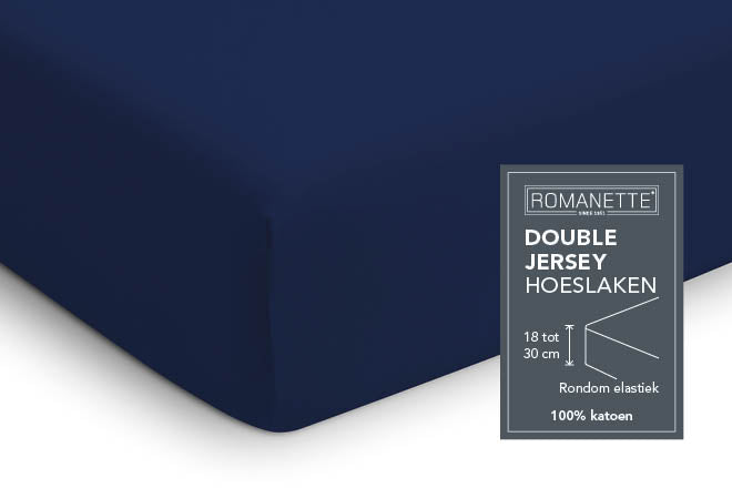 Romanette Hoeslaken Double Jersey Marine