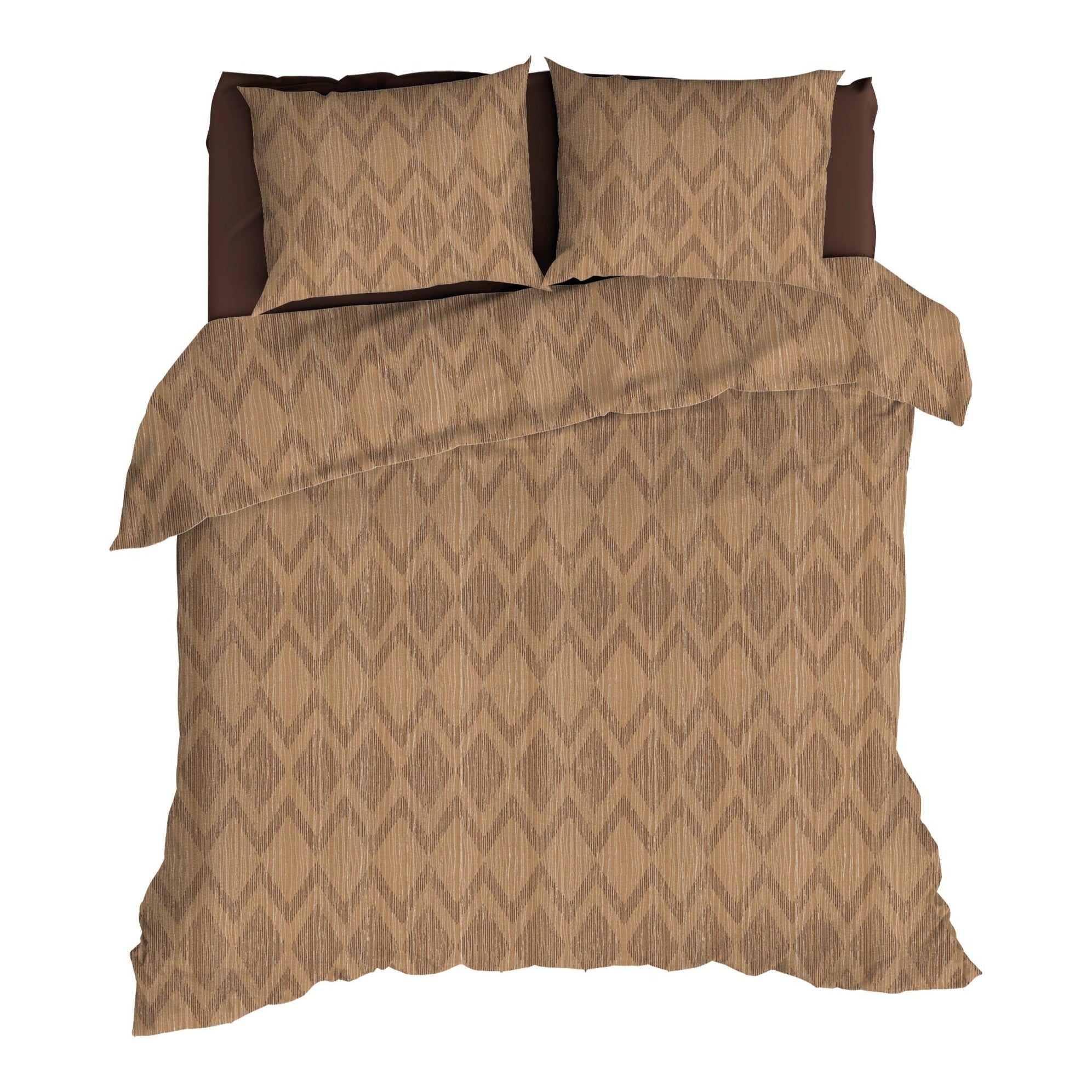 Housse de Couette Romanette Coton Mazzini Camel