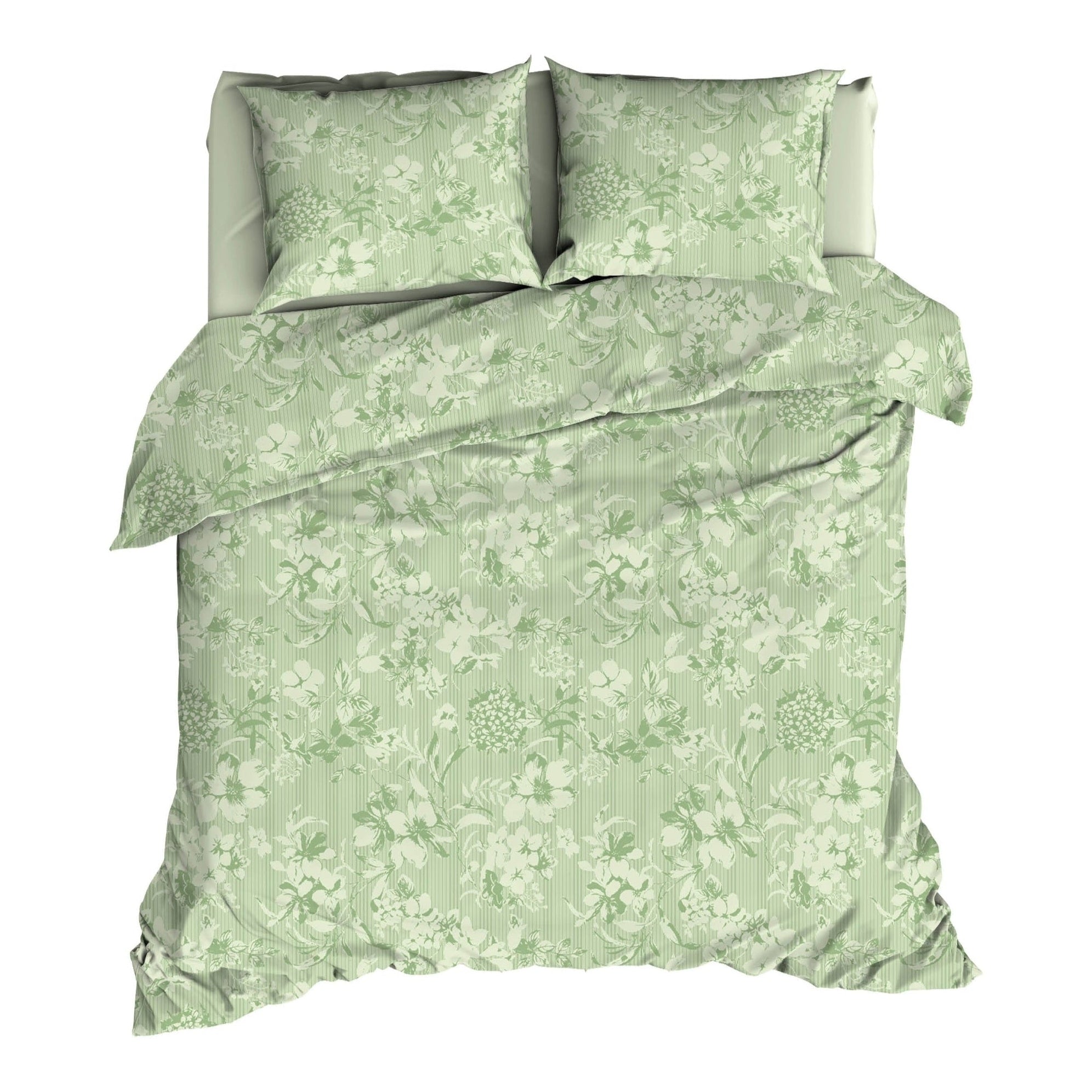 Housse de couette Romanette Coton Victorine Vert