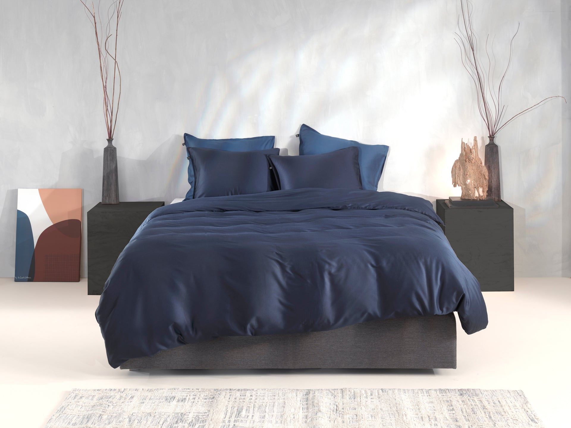 Zo Home Dekbedovertrek Satijn Satinado Navy Blue