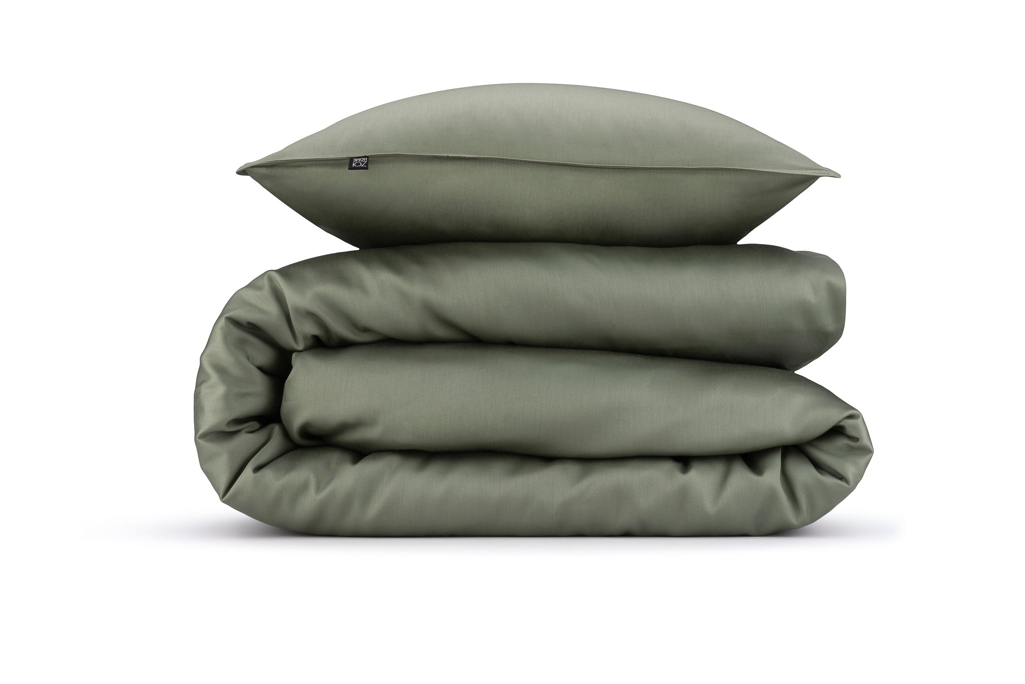 Zo Home Dekbedovertrek Satijn Satinado Army Green