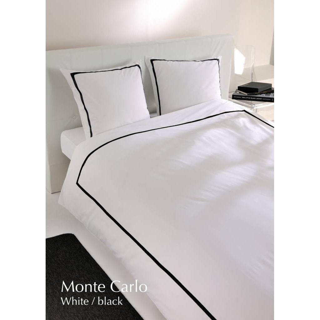 Carlina Dekbedovertrek Dekbedovertrek Percale Monte Carlo White Black