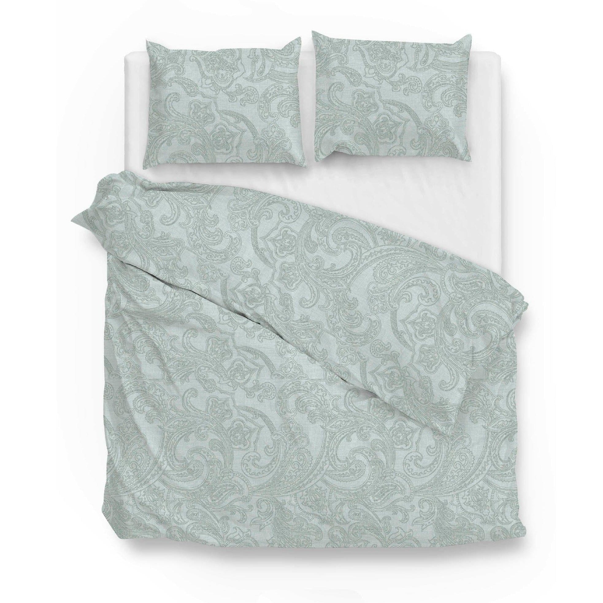 Zo Home Dekbedovertrek Zo Home Dekbedovertrek Paisley-di-Lino Mint-Green Katoen