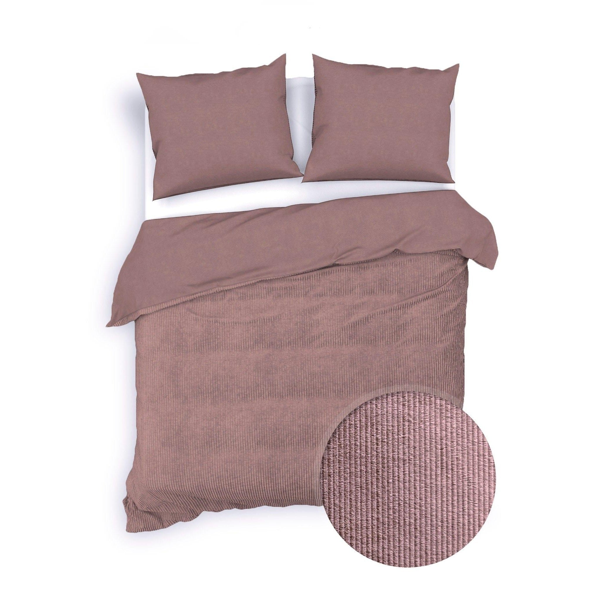 Zo Home Dekbedovertrek Zo Home Dekbedovertrek Velluto-a-Coste Blush-Rose Fluweel